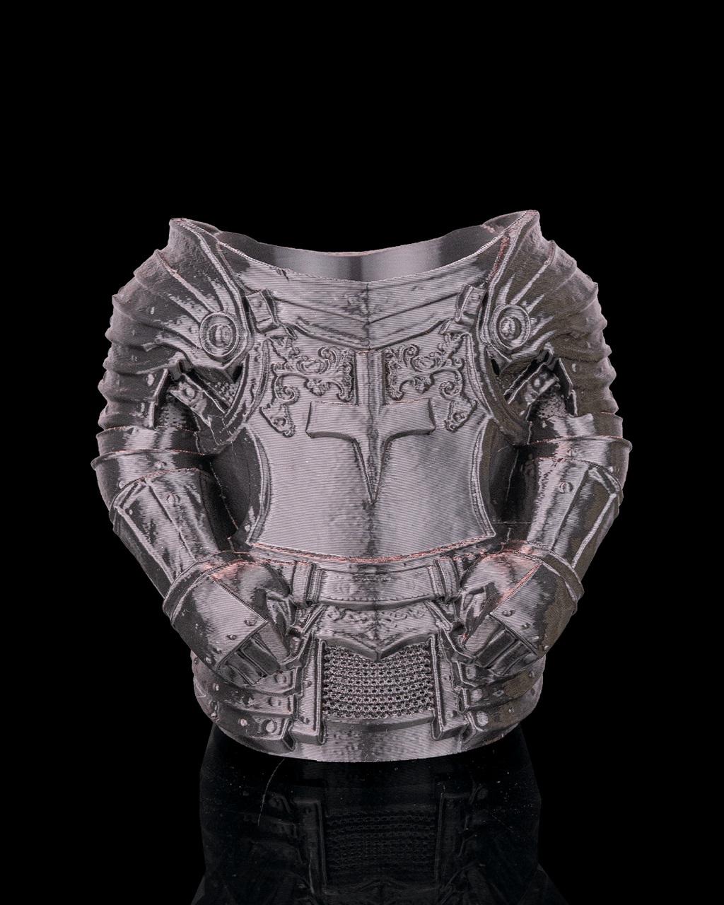 Knight Armor Can Holder — 3D printed can holder, size reference