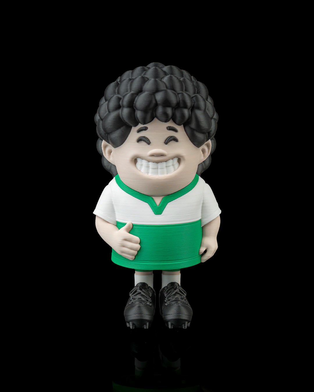 Left Winger — 3D printed soccer gift, on a desk