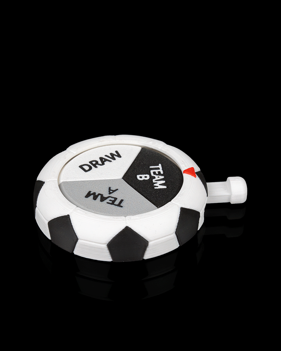 Match Draw Spinner — 3D printed soccer gift, with color options