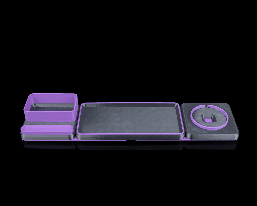 Office Plus Kit — 3D printed desk organizer set, detail view
