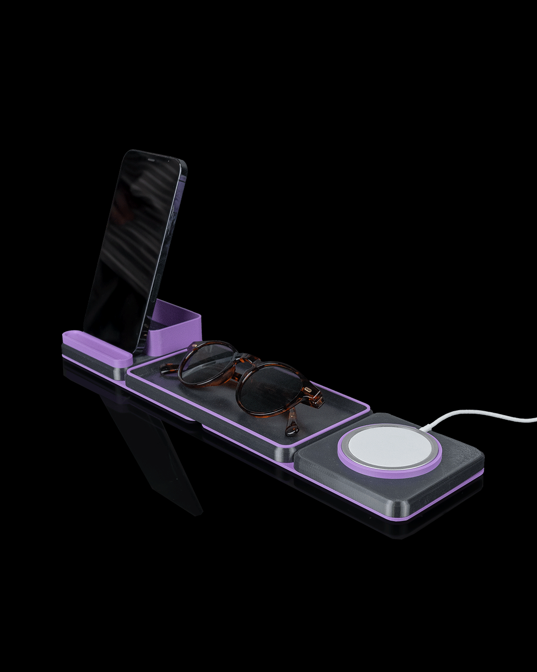 Office Plus Kit — 3D printed desk organizer set, detail view