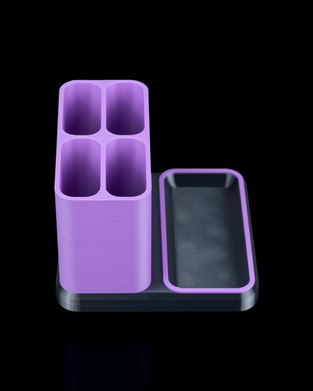Office Pro Kit — 3D printed desk organizer set, side profile