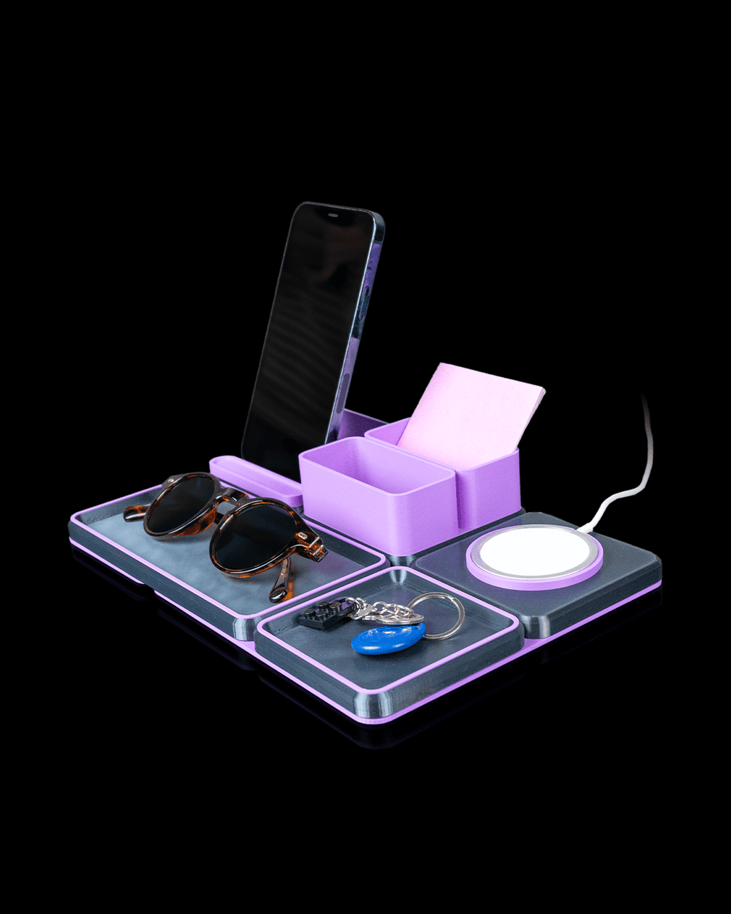 Office Ultimate Kit — 3D printed desk organizer set, on a desk
