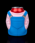 Overalls Can Holder — 3D printed can holder, on a desk
