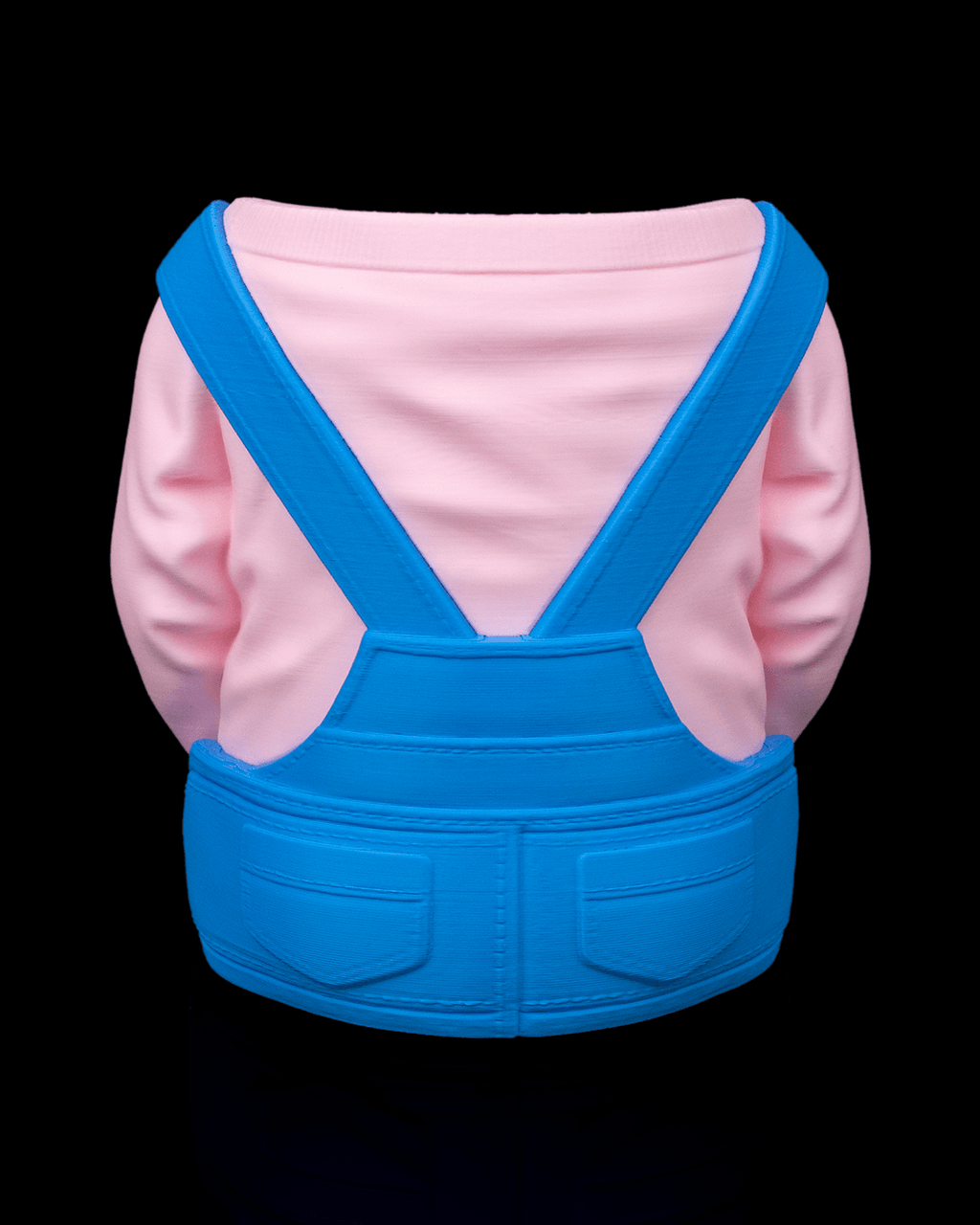 Overalls Can Holder — 3D printed can holder, side profile
