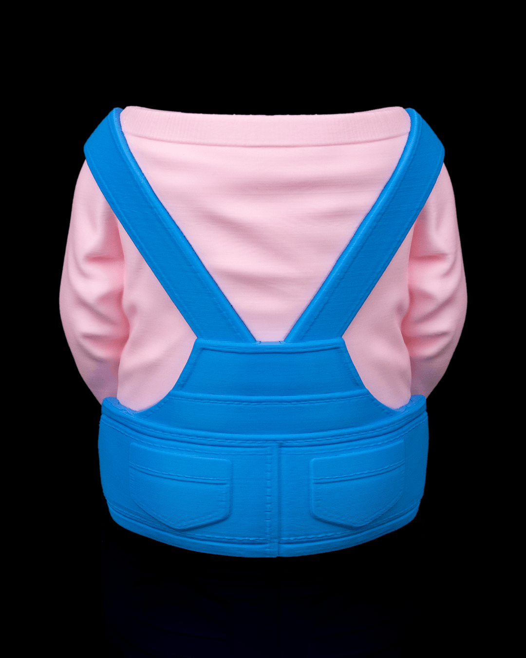 Overalls Can Holder — 3D printed can holder, side profile