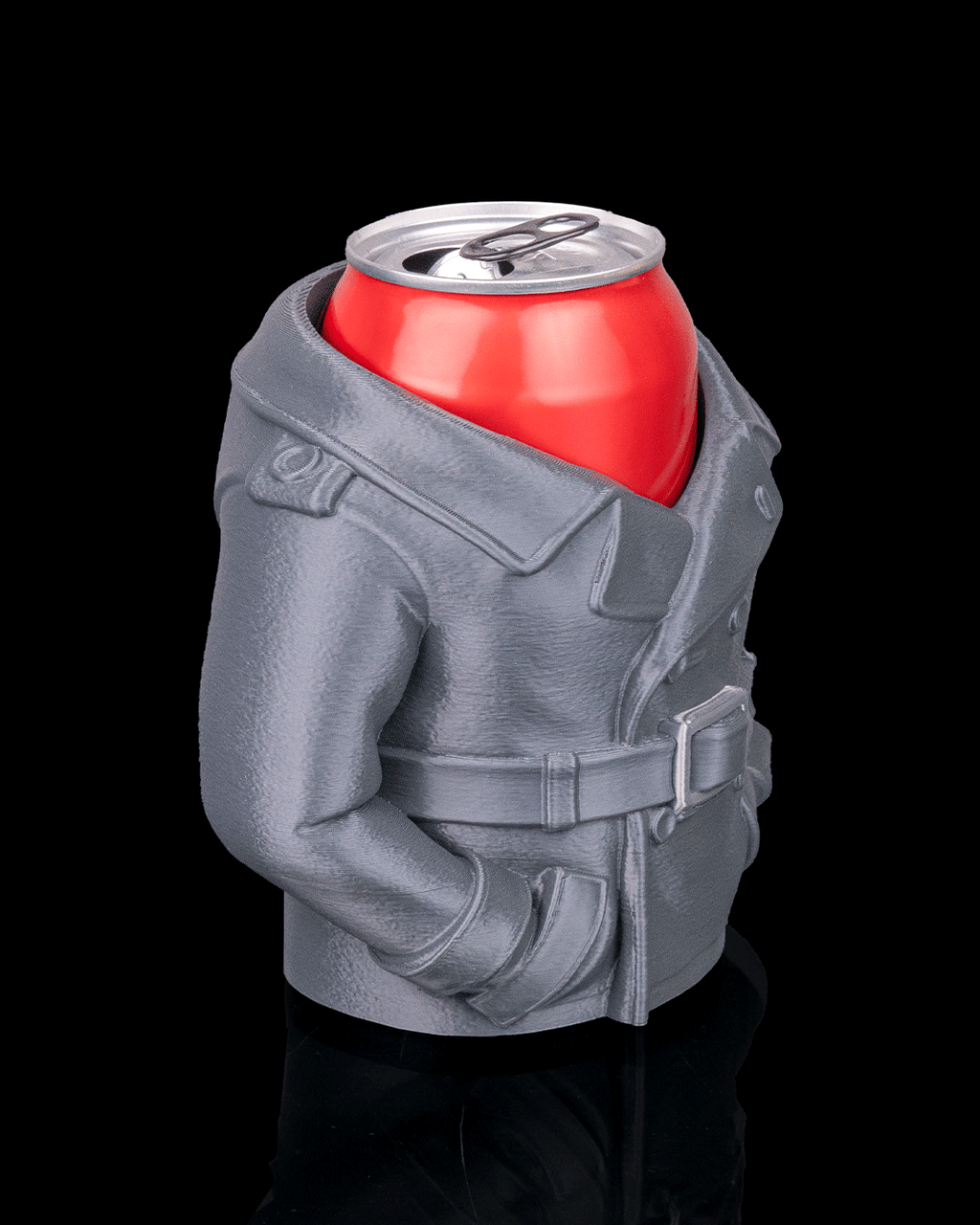 Overcoat Can Holder — 3D printed can holder, detail view
