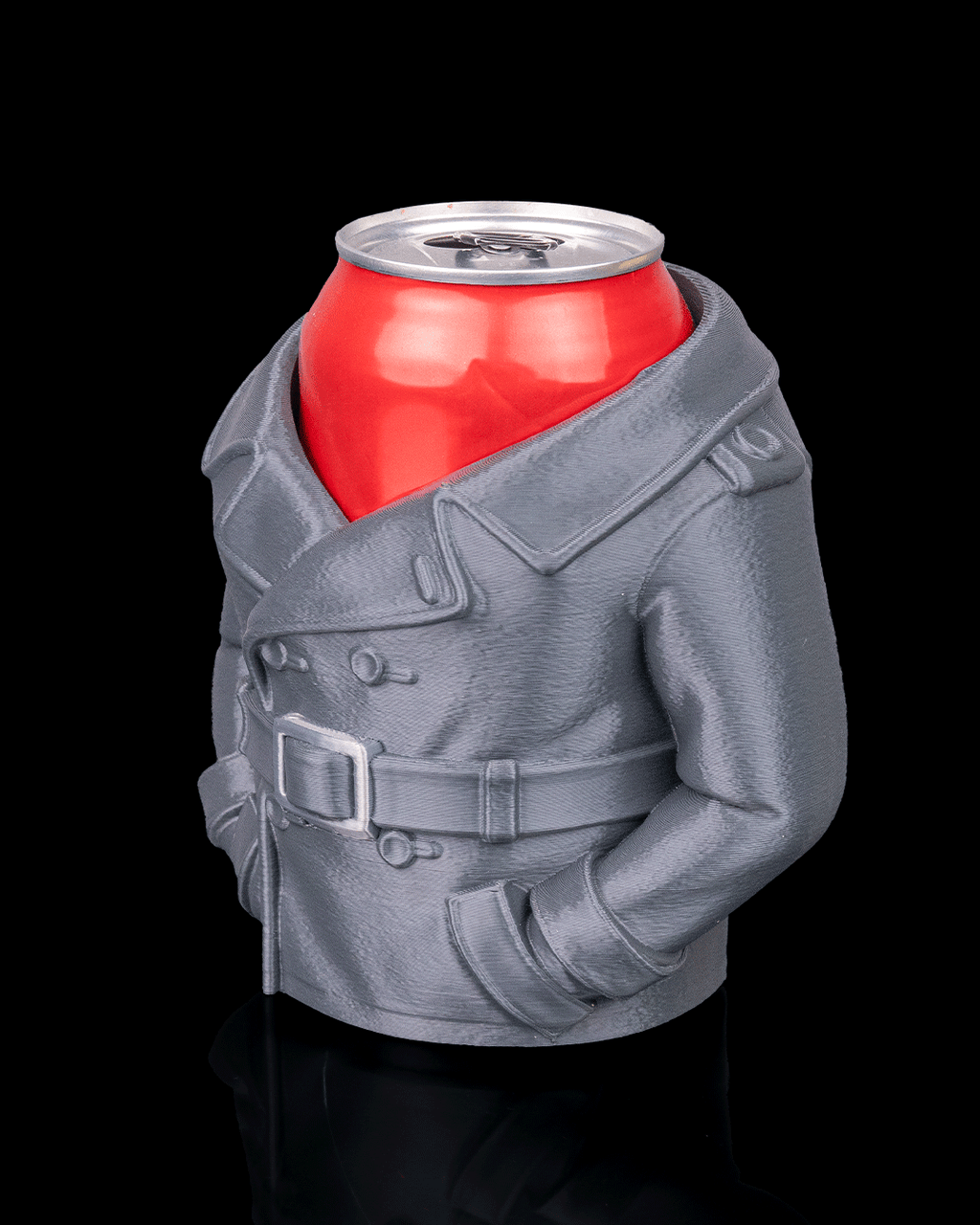 Overcoat Can Holder — 3D printed can holder, side profile
