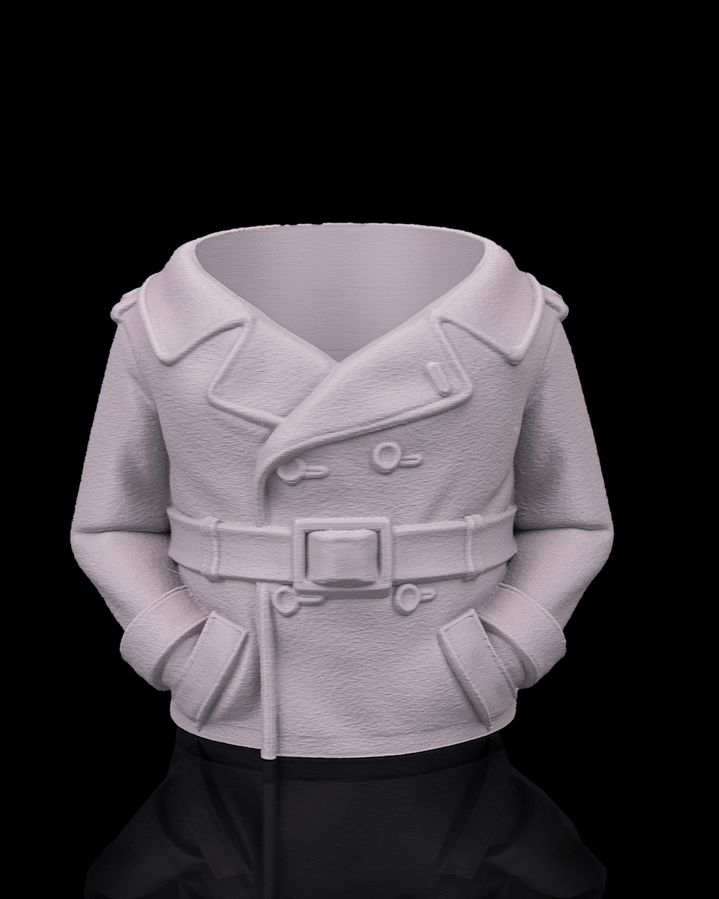 Overcoat Can Holder — 3D printed can holder, close-up of the finish