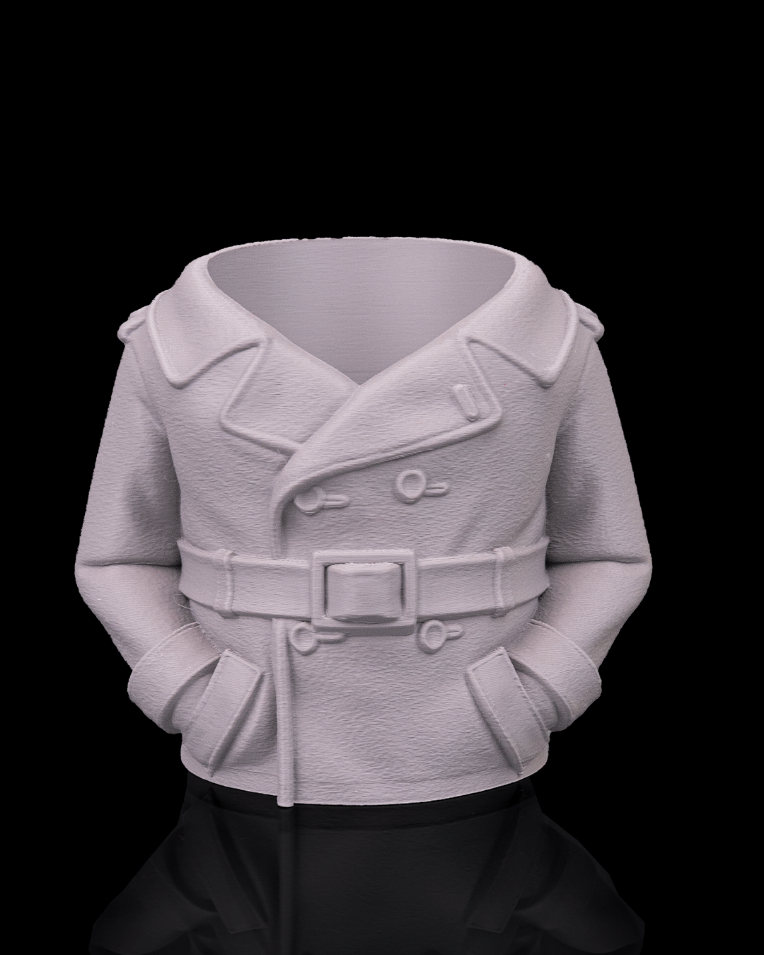 Overcoat Can Holder — 3D printed can holder, close-up of the finish