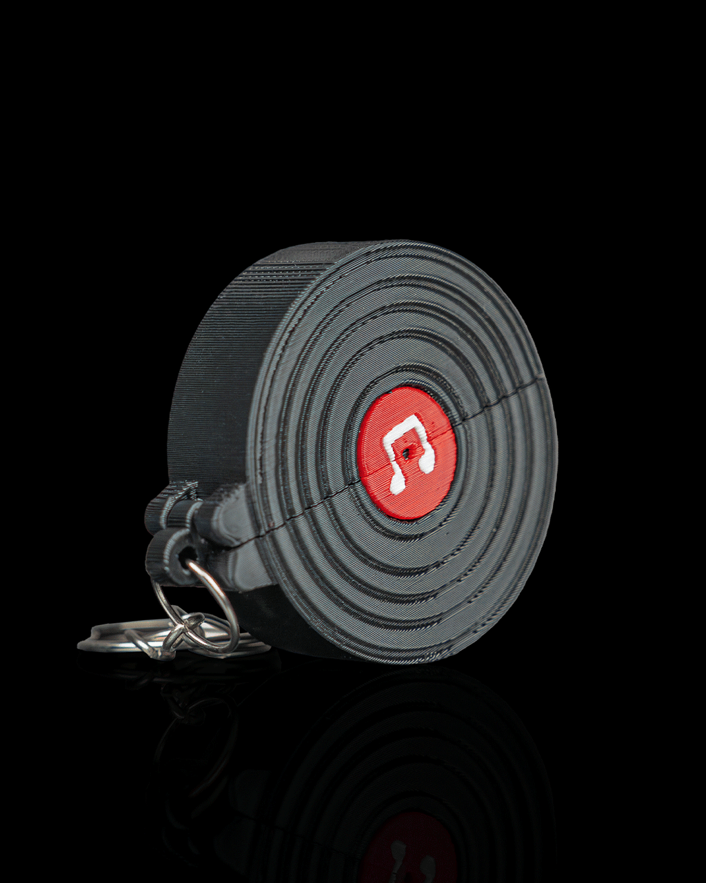 Pocket Vinyl Pick Holder And Keychain — 3D printed guitar pick holder, side profile