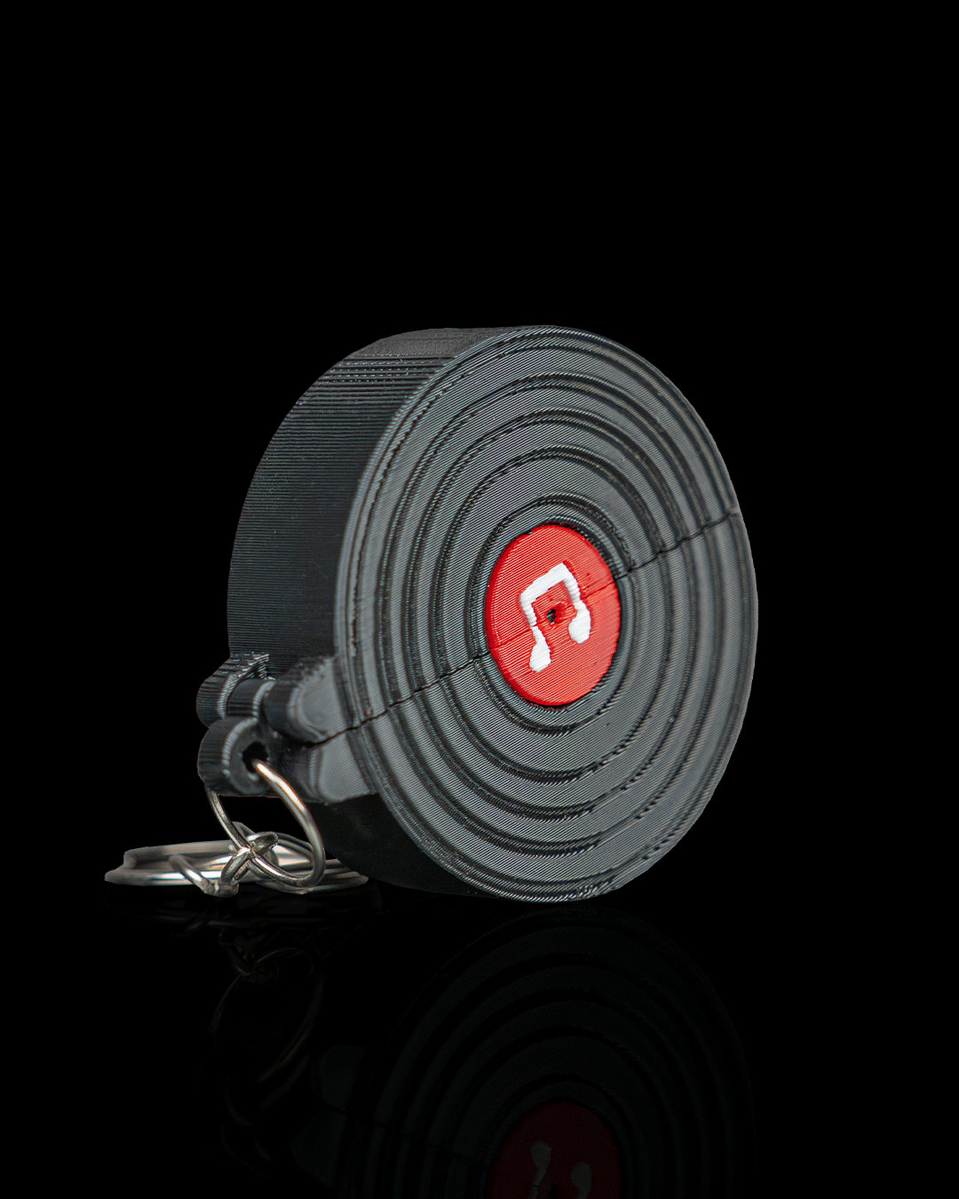 Pocket Vinyl Pick Holder And Keychain — 3D printed guitar pick holder, side profile