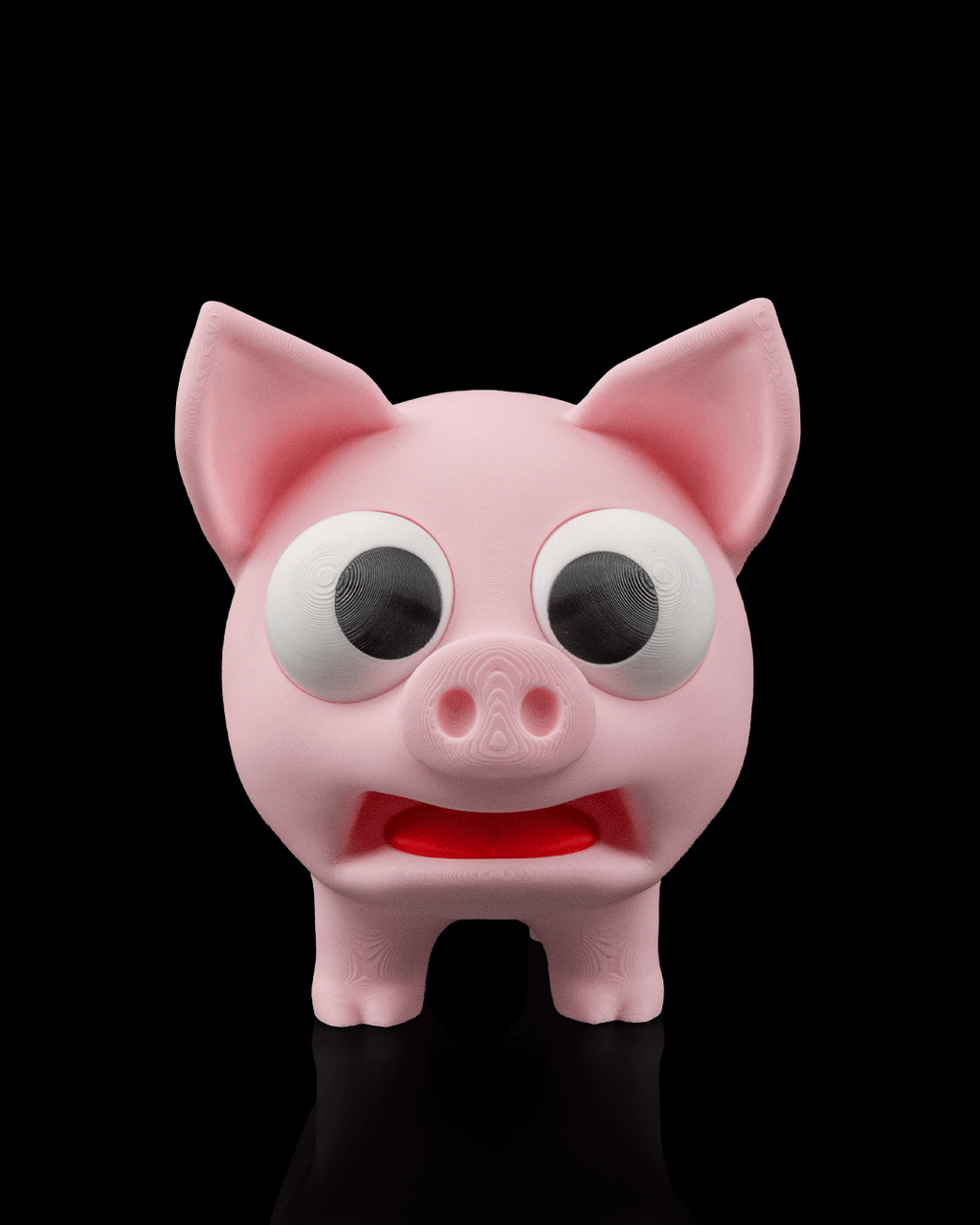 Pork Chop Coaster — 3D printed can holder, shown in use