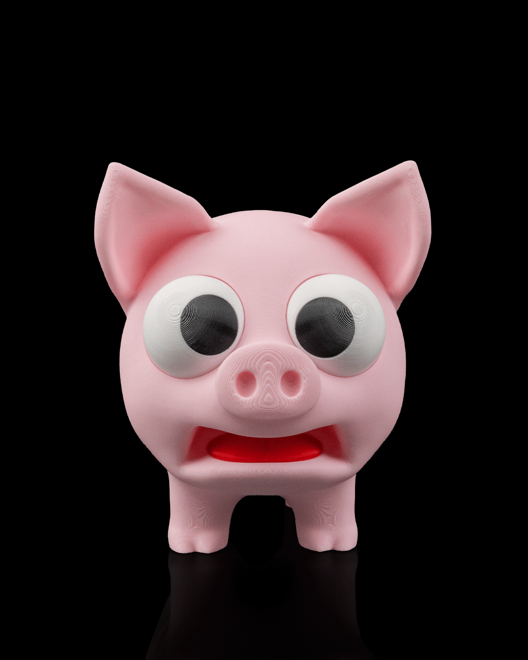 Pork Chop Coaster — 3D printed can holder, shown in use