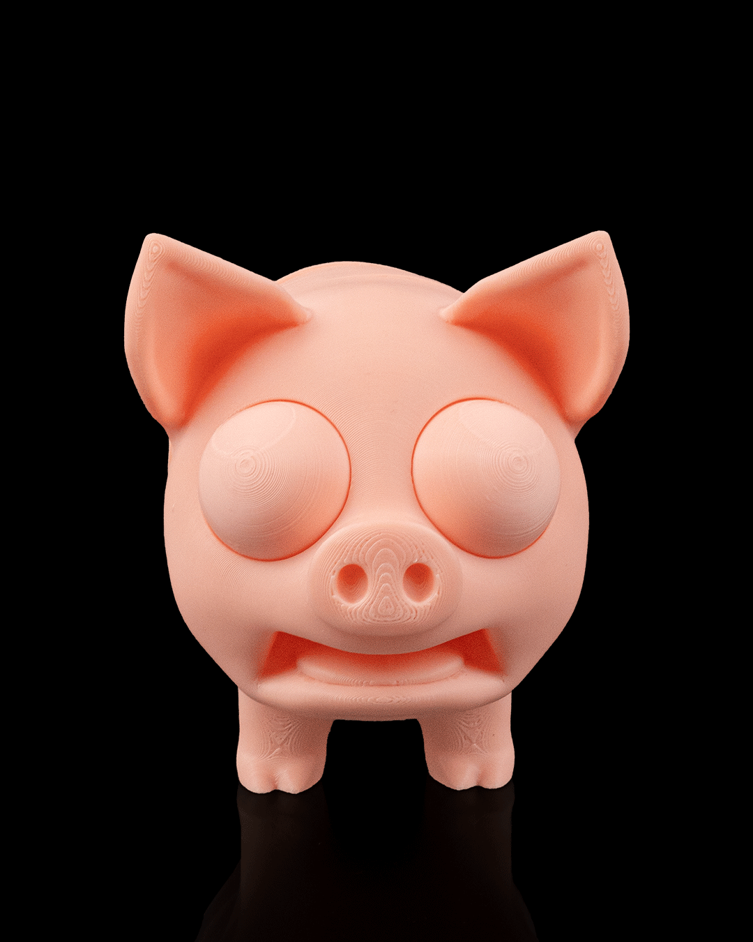Pork Chop Coaster — 3D printed can holder, detail view
