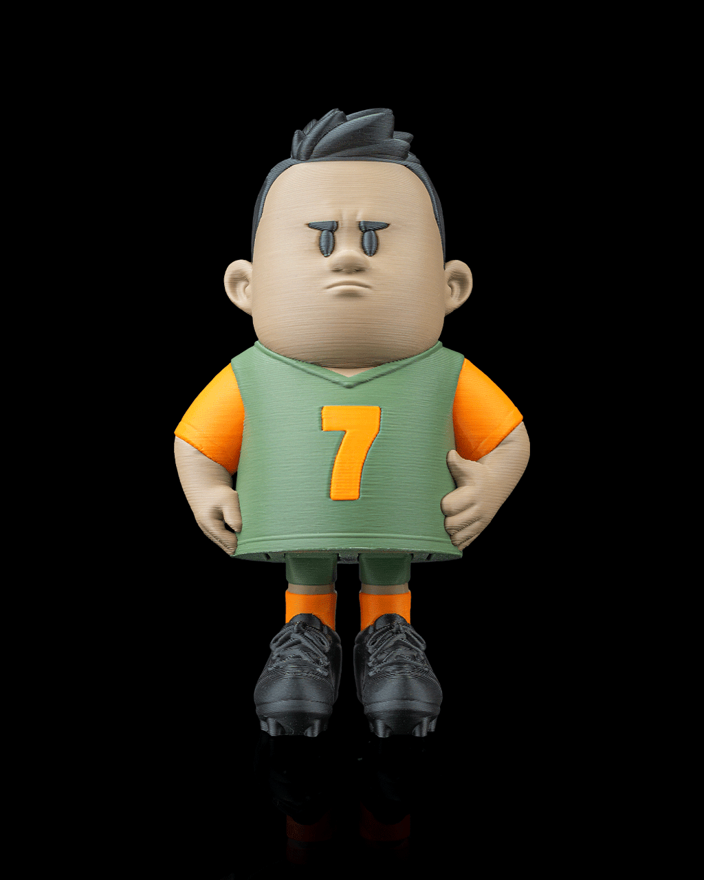 Right Winger — 3D printed soccer gift, detail view