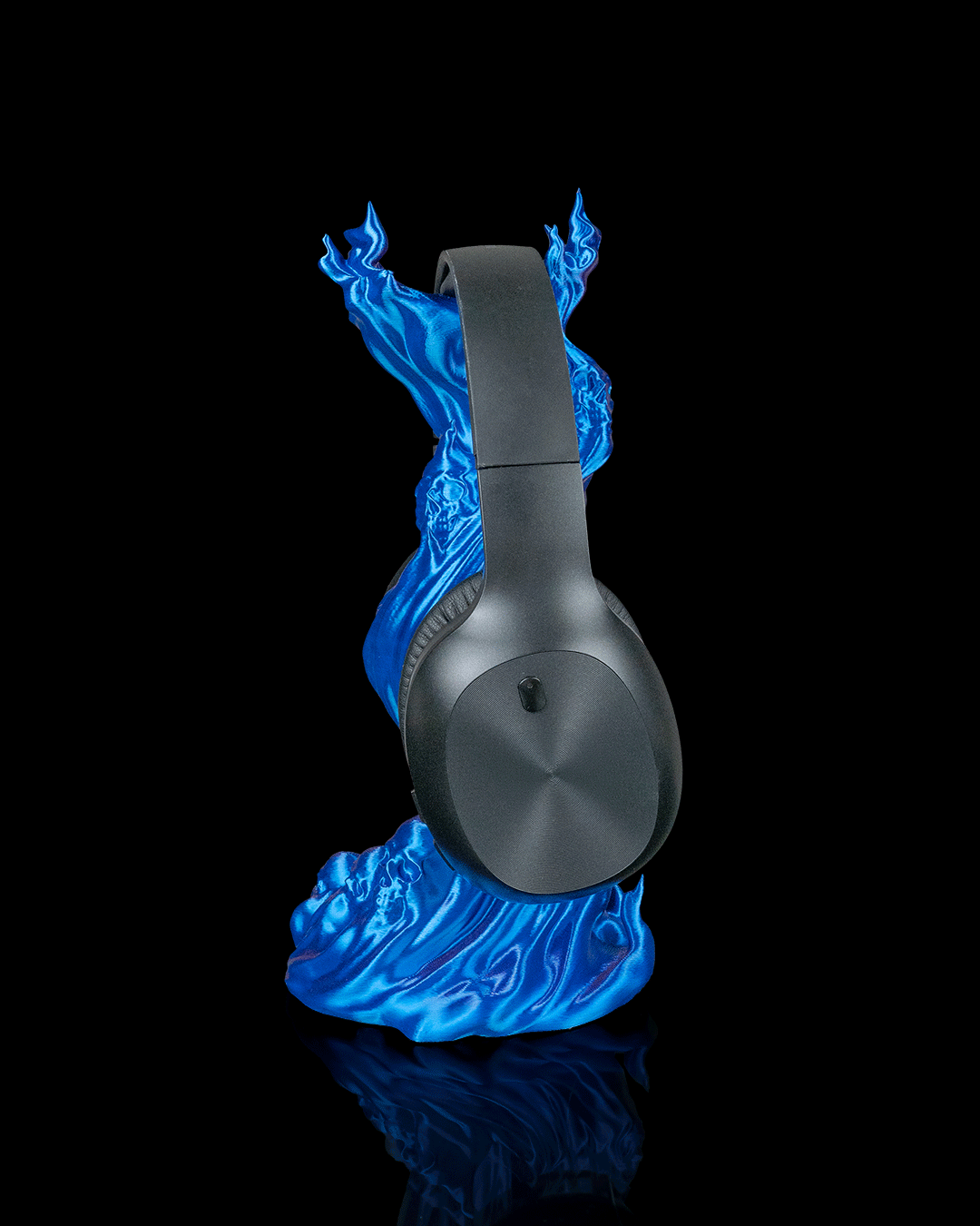 Skullflame Headphone Holder — 3D printed headphone stand, side profile
