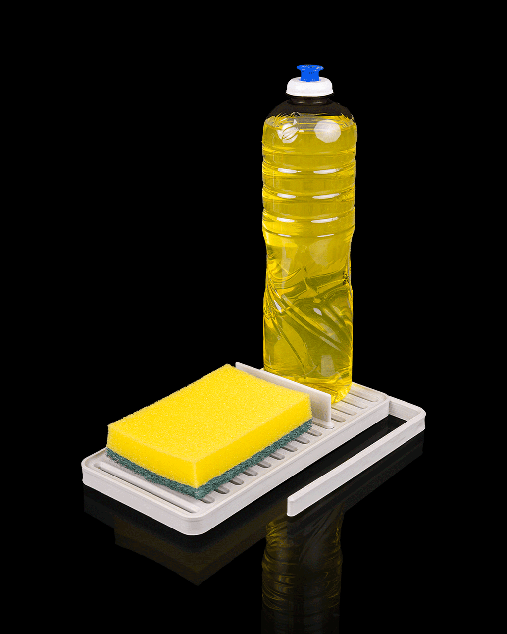 Sponge Set — 3D printed kitchen organizer, on a desk