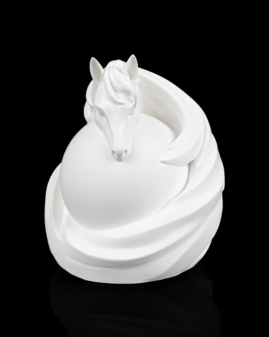 Stallion Sphere Table Lamp — 3D printed table lamp, close-up of the finish