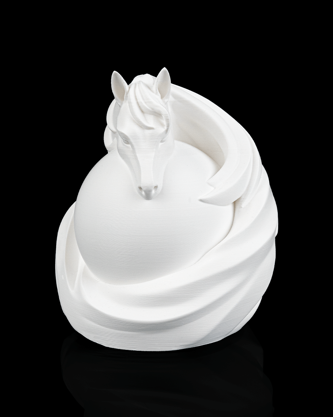 Stallion Sphere Table Lamp — 3D printed table lamp, close-up of the finish