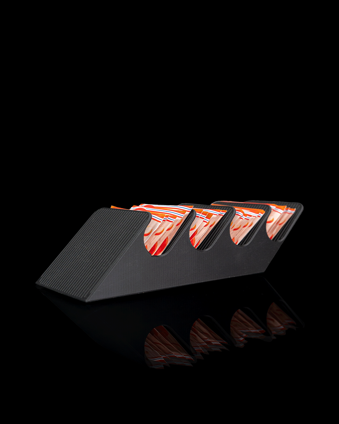 Tea Cascade Tea Bag Dispenser — 3D printed coffee pod holder, on a desk