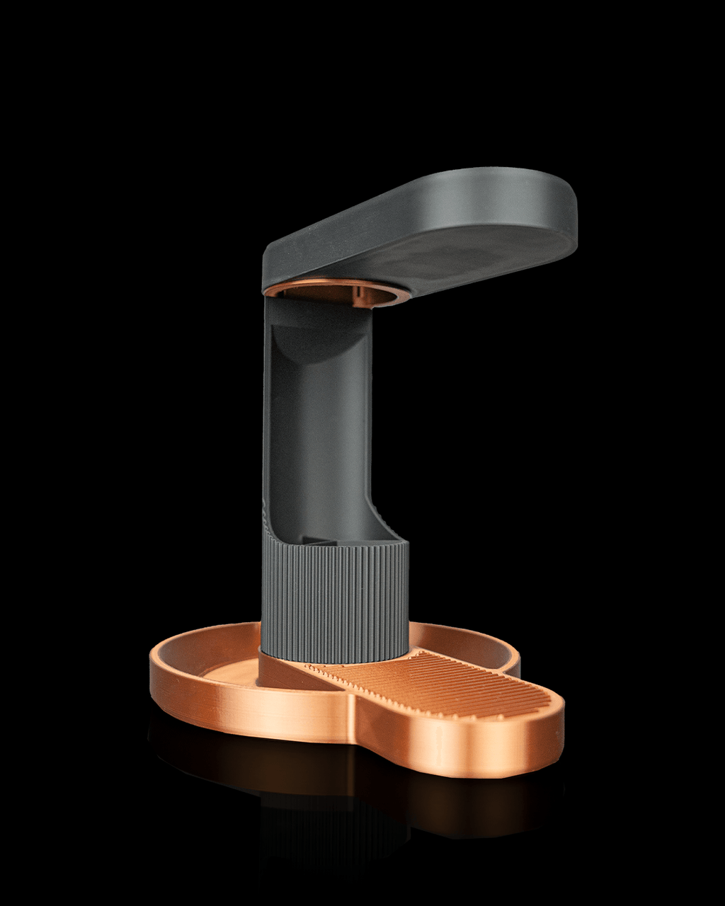 Tower Trio Headphone And Phone Holder — 3D printed headphone stand, close-up of the finish