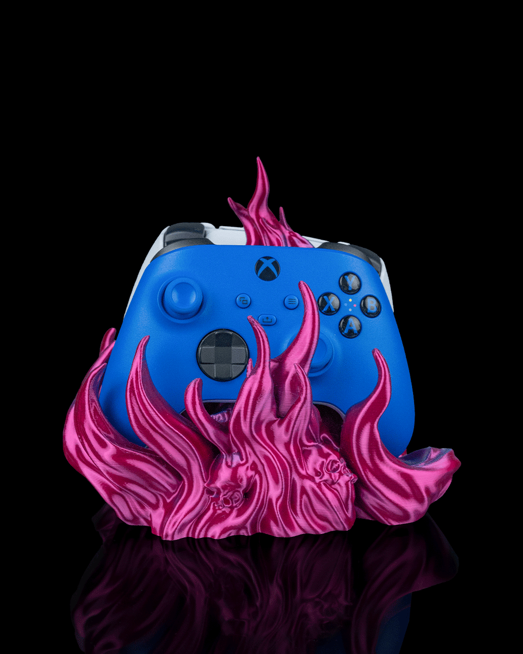 Twin Arcane Hold Controller Holder — 3D printed headphone stand, side profile