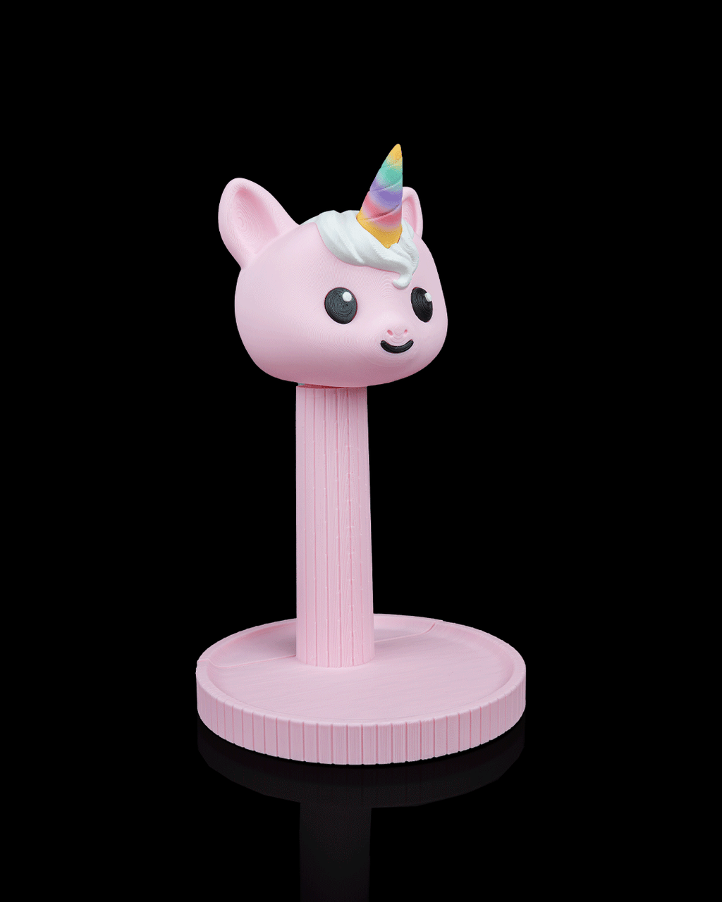 Unicorn Headset Holder — 3D printed headphone stand, size reference