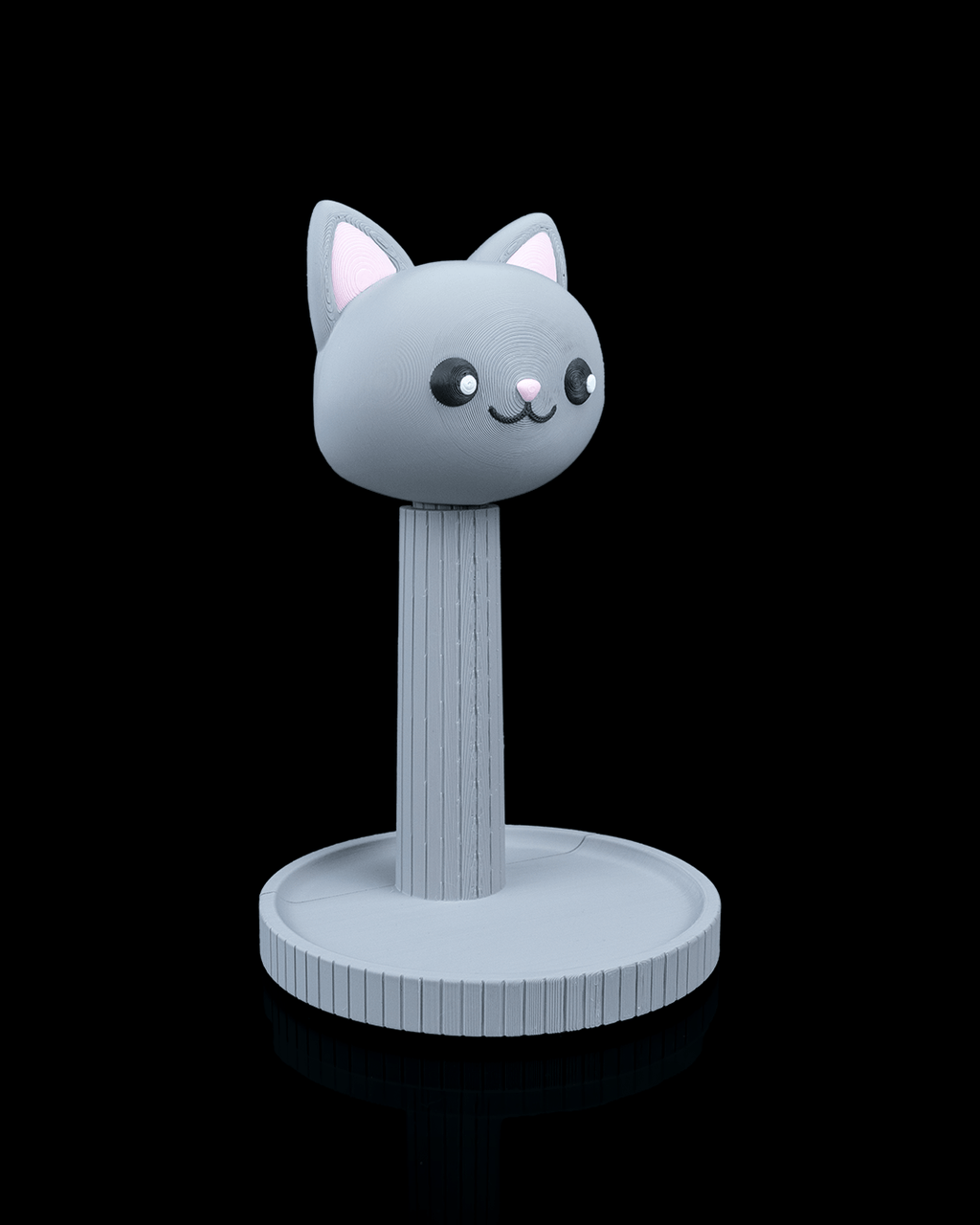 Whiskers Headset Holder — 3D printed headphone stand, size reference