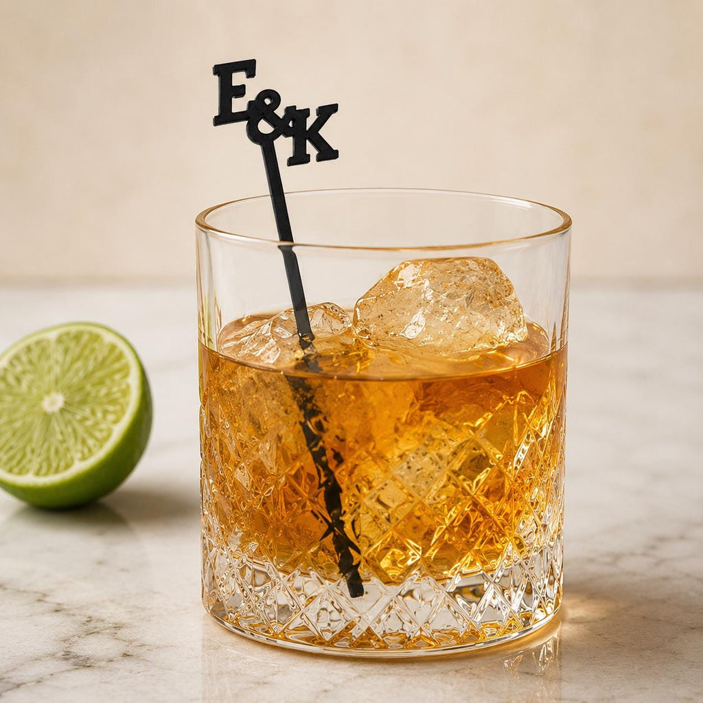 Custom Drink Stirrers 10 Pc Set | Personalized 3D Printed Cocktail Sticks 6" | Wedding, Party, Event