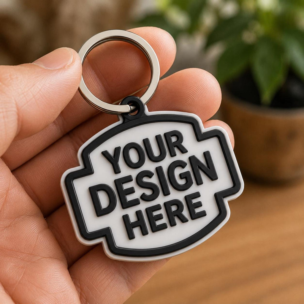 Custom 3D Printed Keychains | Personalized Logo Keyrings | Party Favors, Business Promo Gift