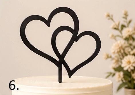 Custom Cake Toppers 10 Pc Set | Personalized 3D Printed Party Decor | Birthday, Wedding, Celebration