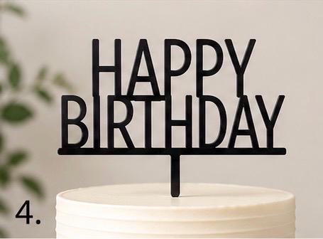 Custom Cake Toppers 10 Pc Set | Personalized 3D Printed Party Decor | Birthday, Wedding, Celebration