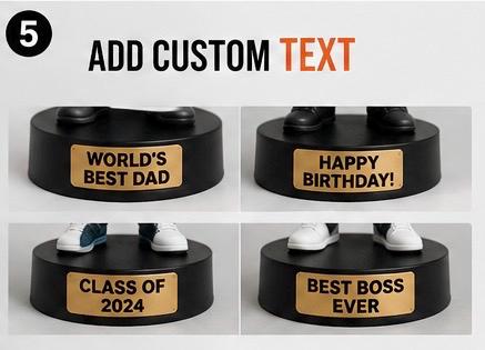 Custom Bobblehead From Photo | Personalized 3D Printed Figure | Desk Decor Keepsake