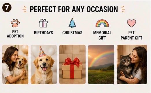 Custom Pet Figure From Photo | Personalized Dog Cat Statue | 3D Printed Pet Memorial Gift