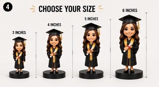 Custom Graduation Figure From Photo | Personalized Graduate Gift