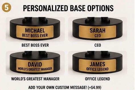 Custom Boss Figurine From Photo | Personalized Desk Decor, Office Gift