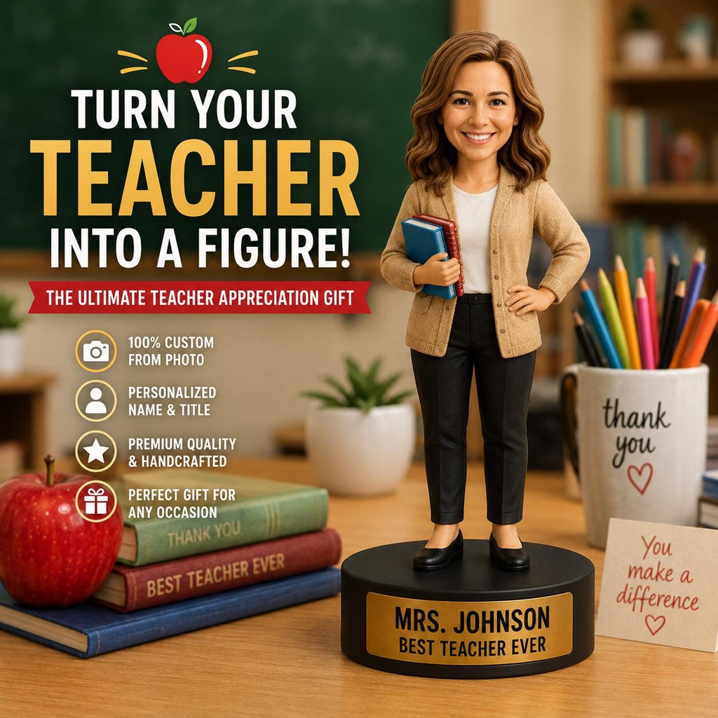 Custom Teacher Figure From Photo | Personalized Appreciation Gift