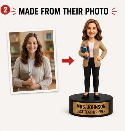 Custom Teacher Figure From Photo | Personalized Appreciation Gift