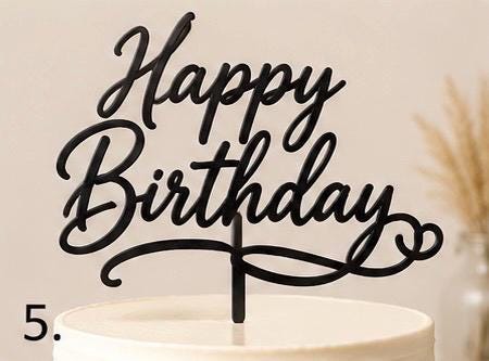 Custom Cake Toppers 10 Pc Set | Personalized 3D Printed Party Decor | Birthday, Wedding, Celebration