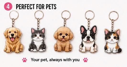 Custom Character Keychain From Photo | Personalized Couple, Pet, Family Accessory