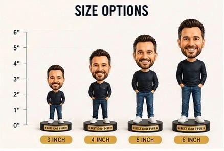 Custom Bobblehead From Photo | Personalized Dad Figure, Father's Day Keepsake