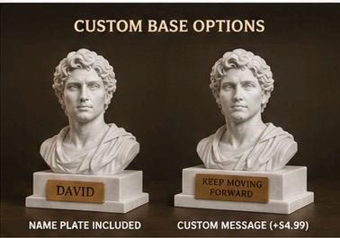 Custom Photo Statue | Personalized Mini Me 3D Printed Figurine, Museum Bust Sculpture