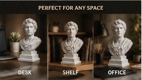 Custom Photo Statue | Personalized Mini Me 3D Printed Figurine, Museum Bust Sculpture