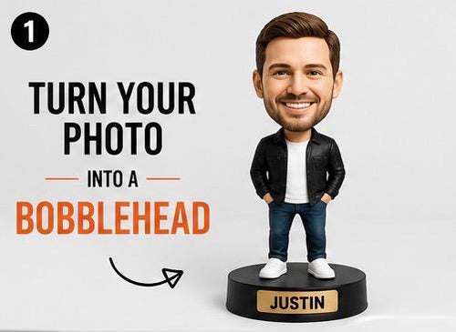 Custom Bobblehead From Photo | Personalized 3D Printed Figure | Desk Decor Keepsake