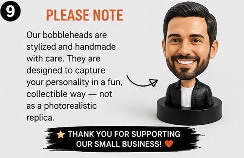 Custom Bobblehead From Photo | Personalized 3D Printed Figure | Desk Decor Keepsake
