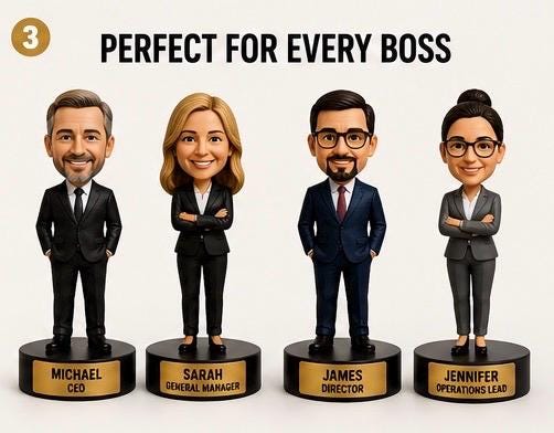 Custom Boss Figurine From Photo | Personalized Desk Decor, Office Gift