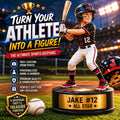 Custom Sports Figure From Photo | Personalized Athlete Keepsake, Name, Number