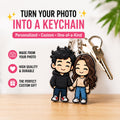 Custom Character Keychain From Photo | Personalized Couple, Pet, Family Accessory