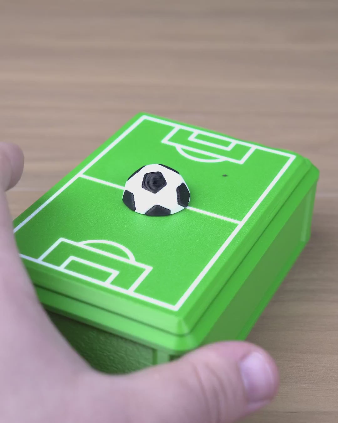 Collectors Pitch Sticker Box — Soccer Gift, 3D Printed Football Fan Gift, Fan Gear, Gift for Soccer Fans